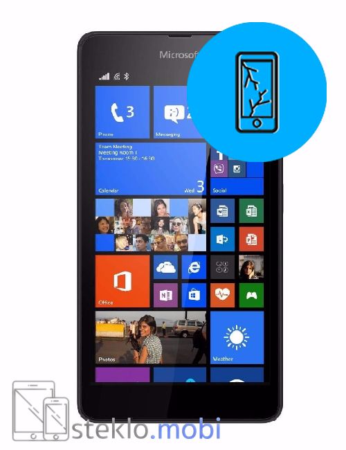 Nokia Microsoft Lumia 535 Popravilo počenega stekla