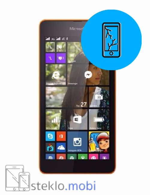 Nokia Microsoft Lumia 540 Popravilo počenega stekla in LCD