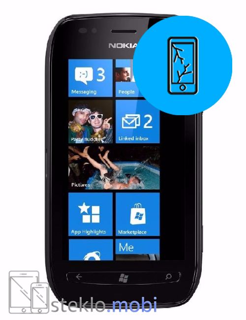 Nokia Lumia 710 Popravilo počenega stekla
