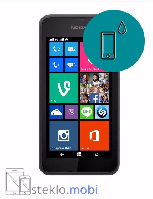Nokia Lumia 530 Stik s tekočino