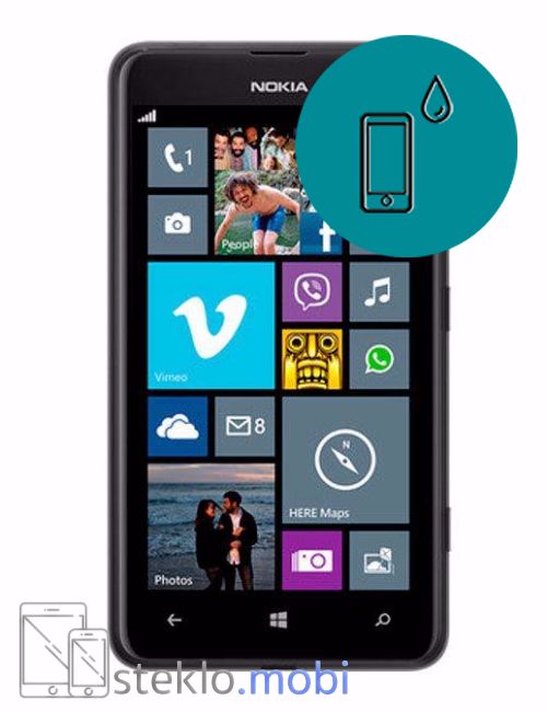 Nokia Lumia 625 Stik s tekočino