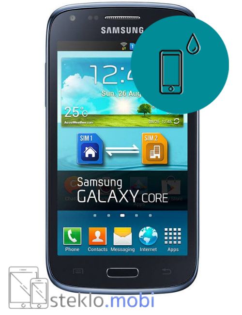 Samsung Galaxy Core Stik s tekočino