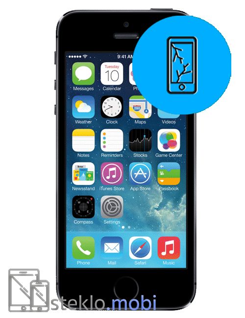 Apple iPhone 5s Popravilo počenega stekla in LCD