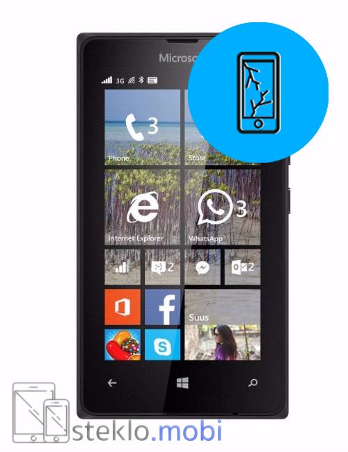 Nokia Lumia 435 Popravilo počenega stekla
